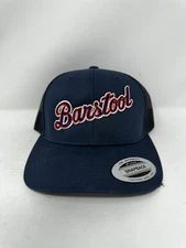 Barstool Sports Snapback Hat Baseball Cap Yupoong Mesh Back Adjustable Navy NWT
