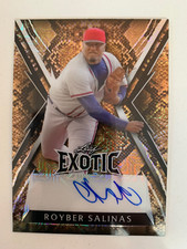 2023 Leaf Exotic auto ROYBER SALINAS #ed 8/8! Oakland Athletics