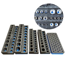 Toolgear Socket Organizer - Easy To Read Size Labels. Holds One Size Black