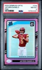 2024 Optic Jayden Daniels Pink Prizm Rated Rookie#248 (RC) PSA 8🔥