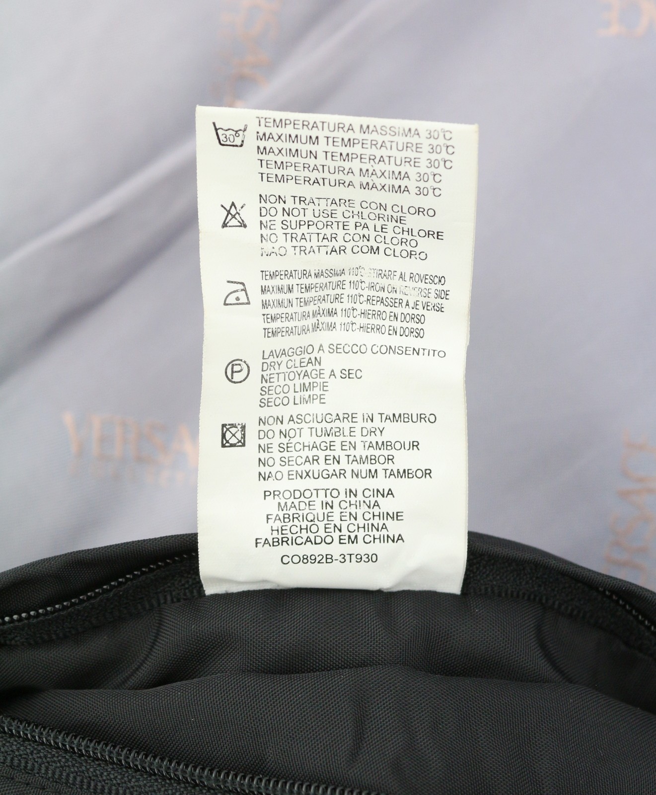 VERSACE Men Jacket 50 Black High Neck Lined Zip Pockets Lightweight thumbnail 9