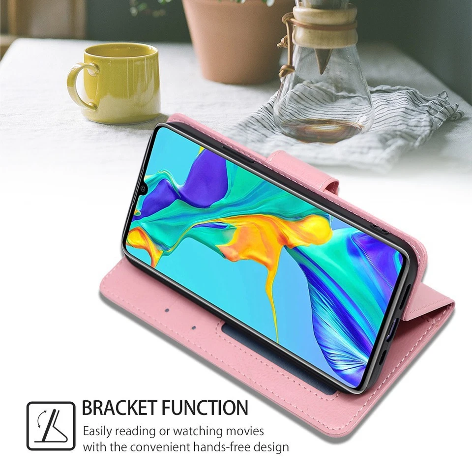 Magnetic Leather Wallet Phone Case For Motorola G22 Edge E20 Nokia G10 X10 G60 - Image 4 of 4