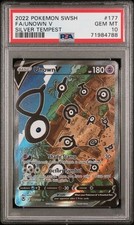 2022 POKEMON SWORD & SHIELD SILVER TEMPEST 177 FA/UNOWN V SILVER TEMPEST PSA 10