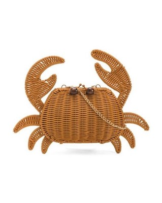 TOMMY BAHAMA Crab shaped Clutch detachable handle crossbody or Shoulder bag N
