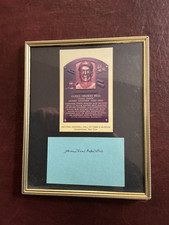 James “Cool Papa” Bell cut signature with HOF postcard mounted in frame.