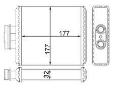 Wärmetauscher Innenraumheizung MAHLE AH 75 000S für 9A4 A1 VW FOX 9N2 AUDI 9A2 4