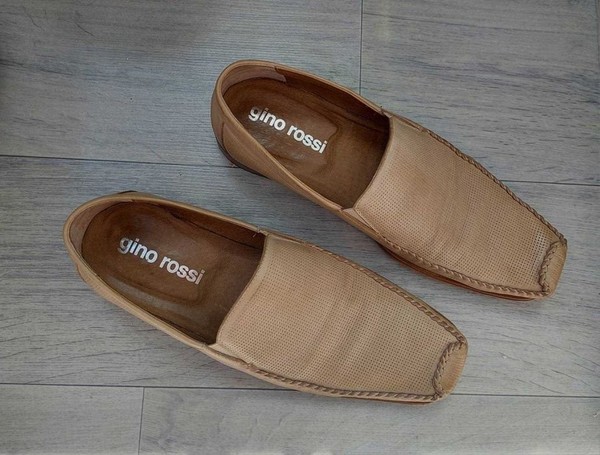 Men Gino Rossi Heels Beige Leather 41