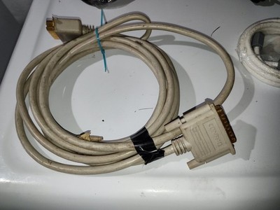 RARE Vintage Compaq DB25 Parallel Cable   Genuine Gold-Plated Tips