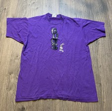 VTG  90s Looney Tunes Bugs Bunny Purple Embroidered Bugs Letters Mens Size XL