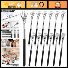12 PCS Extendable Black Back Scratchers - Ghost Hand Massage Tools, Halloween Pr