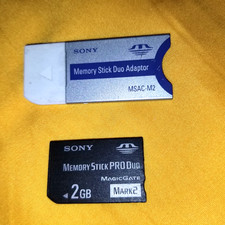 Sony 2gb Memory Stick Pro Duo Mark 2 Memory Card Magic Gate  Sony Duo Adapter