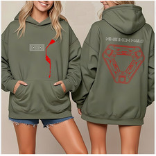 Nine Inch Nails Merch Tee Logo And dentity Disc 2025 Double Sided Hoodie