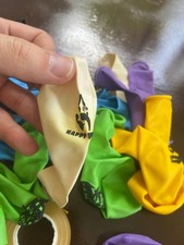 C38 Happy birthday balloons black blue green yellow