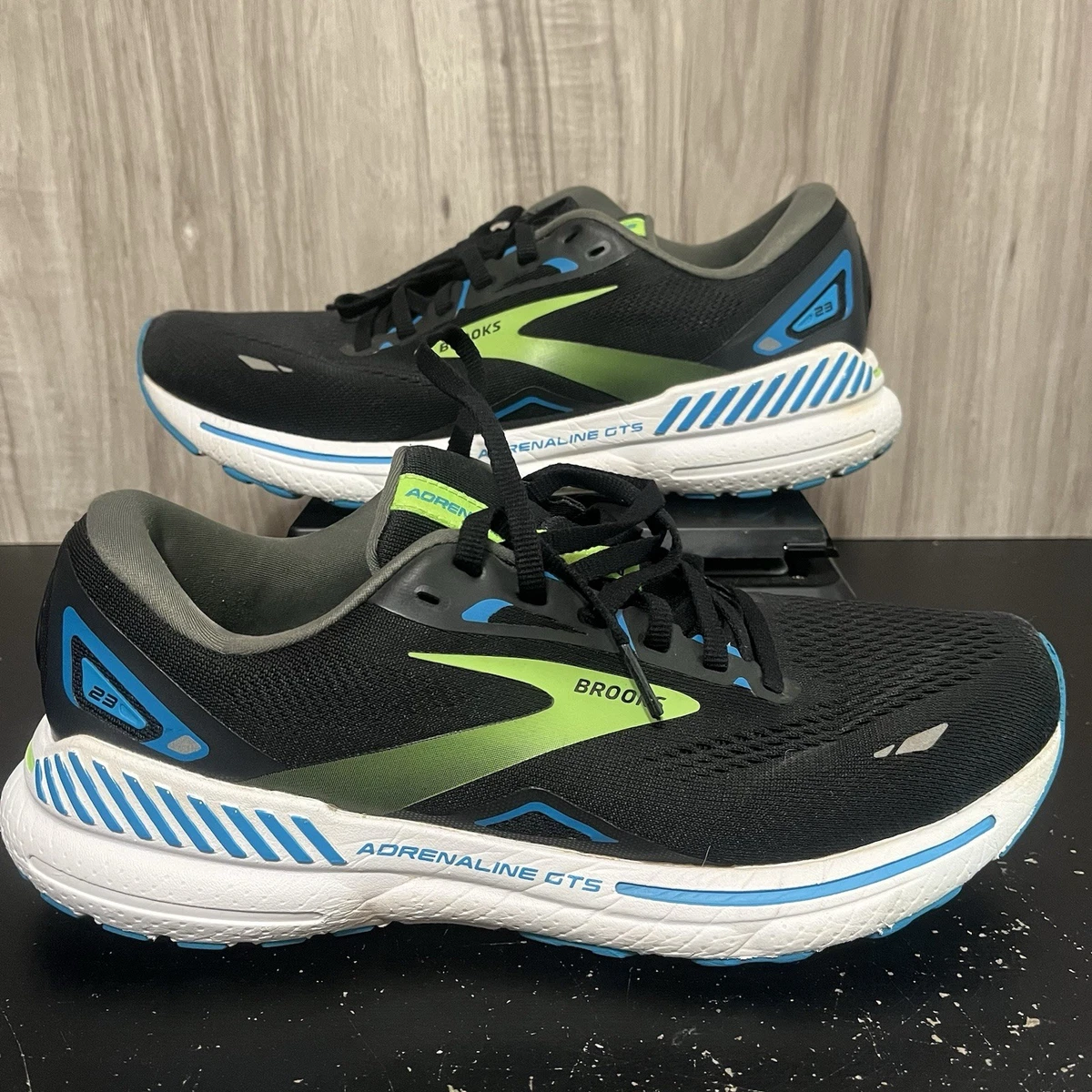 Men\'s Brooks Running Shoes 11.5 Medium D- Blue & Lime Green Brooks Adrenaline GTS 24 Acid Lime - Sunny Lime - Navy – Fit2Run main image 2