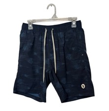 Vuori Kore Shorts Mens Medium Blue Lined Performance Stretch Train Workout 7.5"