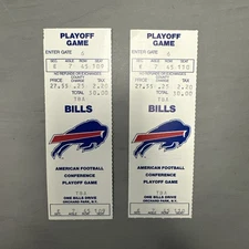 1990 Buffalo Bills AFC Championship Game vs Raiders Full Ticket First Super Bowl