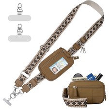Clip and Go Strap for Phone with Wallet Crossbody Phone Lanyard with Anti-The...