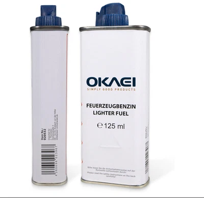 Okaei Benzin 3 x 125 ml Feuerzeugbenzin Waschbenzin Brennstoff