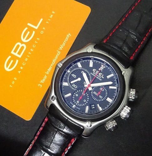 Ebel 1911 BTR Chronograph 9137L Men's Automatic Boxed Authenti...