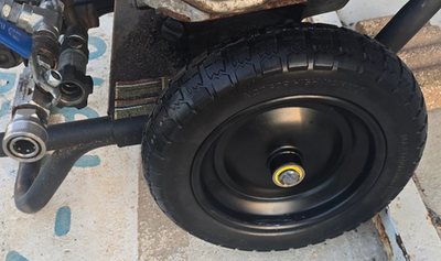 #ad HONDA Pressure Washer Tune Up TWO 13quot; Flat Free Solid Tires Wheels Pump Guard $99.00