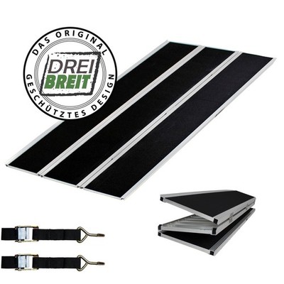Auffahrrampe Rampe Verladerampe 2-fach klappbar 175 cm 1020 kg Alu Friktion