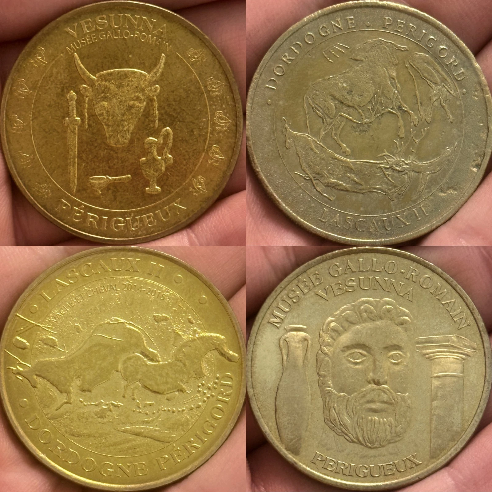 Dordogne 24 - Lot Jetons Touristiques Médailles Souvenirs Monnaie de Paris