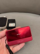Sony Cyber Shot DSC-T110 Digital Camera 16.1 MP 4x Optical Zoom CCD Sensor - Red
