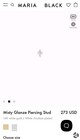 Maria Black Misty Glanze Piercing Stud 5mm White Gold 5mm Back Piece NIB — photo 7