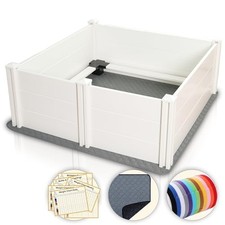 Whelping Box for Dogs and Puppies 48X48X18 Inch Pet Whelping Box with Washable P