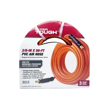 Hyper Tough 3/8" x 50" PVC Air Hose With 1/4 Inch NPT Hose Threads - Most Lig...