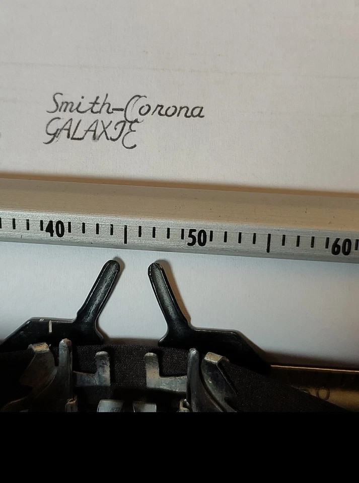 red, portable Smith Corona Galaxie typewriter with Cursive / Handwritten Script - Image 2 of 4