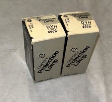 Lot of 2 DYH 120V 600W GE Projection Lamp Bulbs