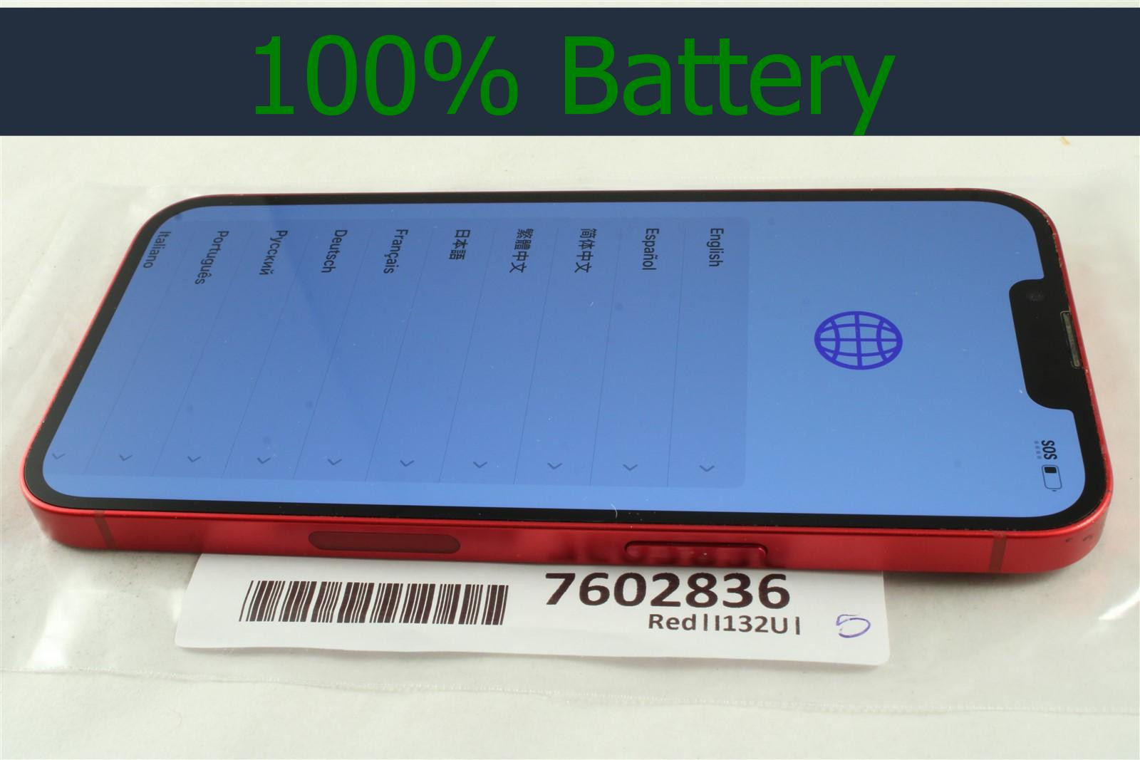 Apple iPhone 13 256GB Red Unlocked AT&T T-Mobile Verizon GSM 100% batt! 7602836