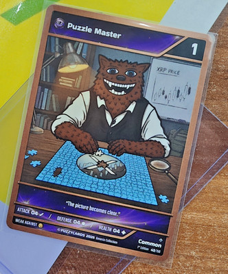 FUZZYCARDS 1st Edition - Puzzle Master - Card 43/150 - Mint Condition