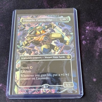 Magic The Gathering Leonardo Cutting Edge Foil Borderless Card Hard Case