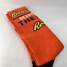 REESE'S "King of the Cups" Peanut Butter Unisex Socks Sz 6-12 Crazy Fun Gift NWT