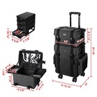 BYOOTIQUE 2in1 Makeup Case Train Box Cosmetic Organizer Rolling Trolley Gift — photo 4