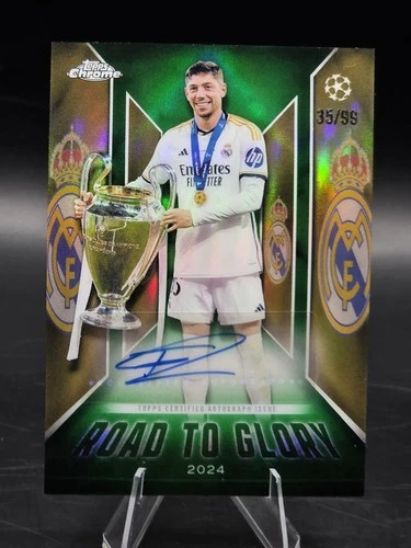 Federico Valverde 2025-26 Topps Chrome UEFA Club Competitions Road to Glory Auto