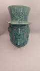 Vintage McCoy Glazed Green Uncle Sam Head Shaped Planter