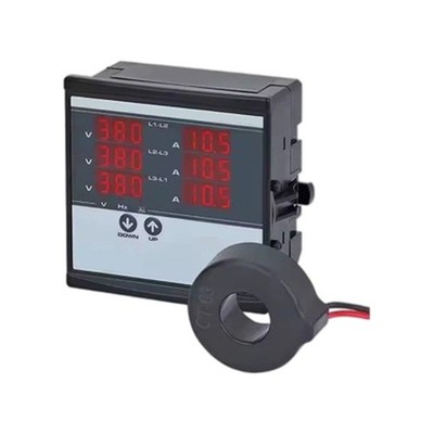 220V Digital Ammeter for Three-Phase Current Measurement with 3 Support