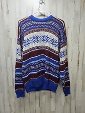 Mens Sz Medium Vintage Colore Italia Sweater Holiday Made in Italy