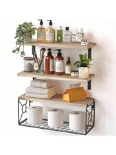 Bathroom Shelves Over Toilet, Wall Mounted Floating Shelves Toilet Paper Storage