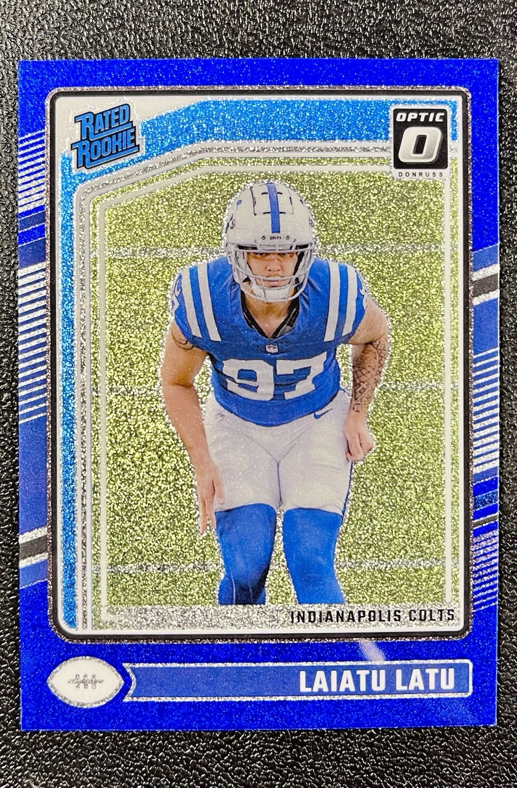 2024 Panini Donruss Optic Rated Rookie Blue Glitter Prizm Laiatu Latu #267 RC