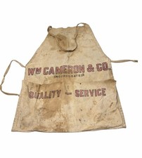 Vintage WM Cameron Co Inc Lumber Advertising Canvas Work Apron Quality Service
