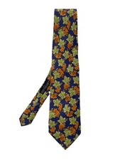LEONARD PARIS. DESSIN N* 040. Cravatta in seta blu. M In Italia. Ex Con