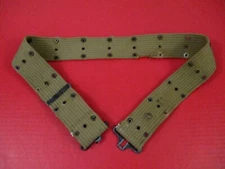 Early WWII US Army/USMC M1936 Pistol Utility Web Belt Khaki Color - Dated 1943