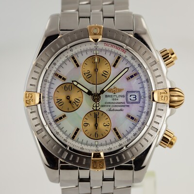 Breitling Chronomat Evolution 44 Ref B13356 Men s Stainless Steel & 18K Gold MOP