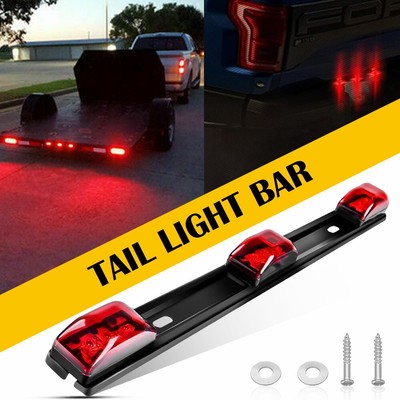 Stainless LED Red ID Light Bar Truck Boat Trailer Marker Clearance Lights 14'' N