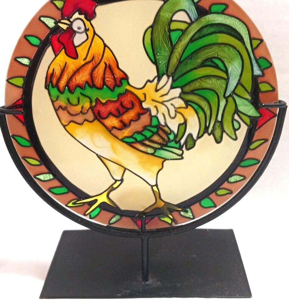 Joan Baker Designs Vitral Pintada a Mano Tealight Votiva Con Colorido... Foto 2 de 4