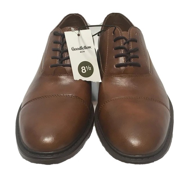 Goodfellow & Co Caramel Brown Tan Joseph Mens Size 8.5 Oxford Dress